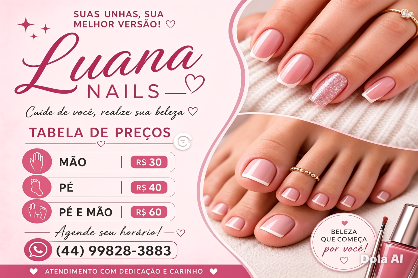 Unhas bem cuidadas refletem saúde, autoestima e bem-estar