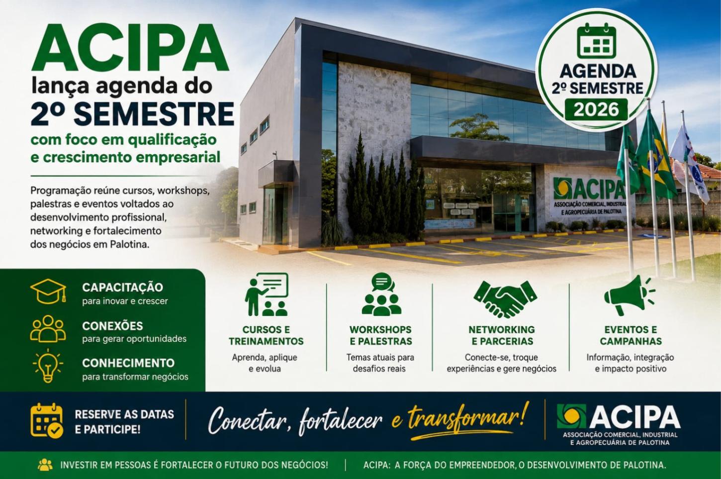 ACIPA lança agenda do 2º semestre com foco em qualificação e crescimento empresarial