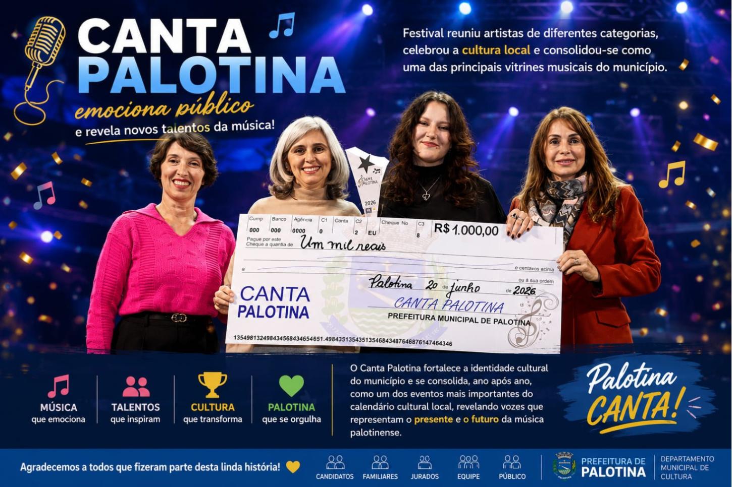 Canta Palotina emociona público e revela novos talentos da música