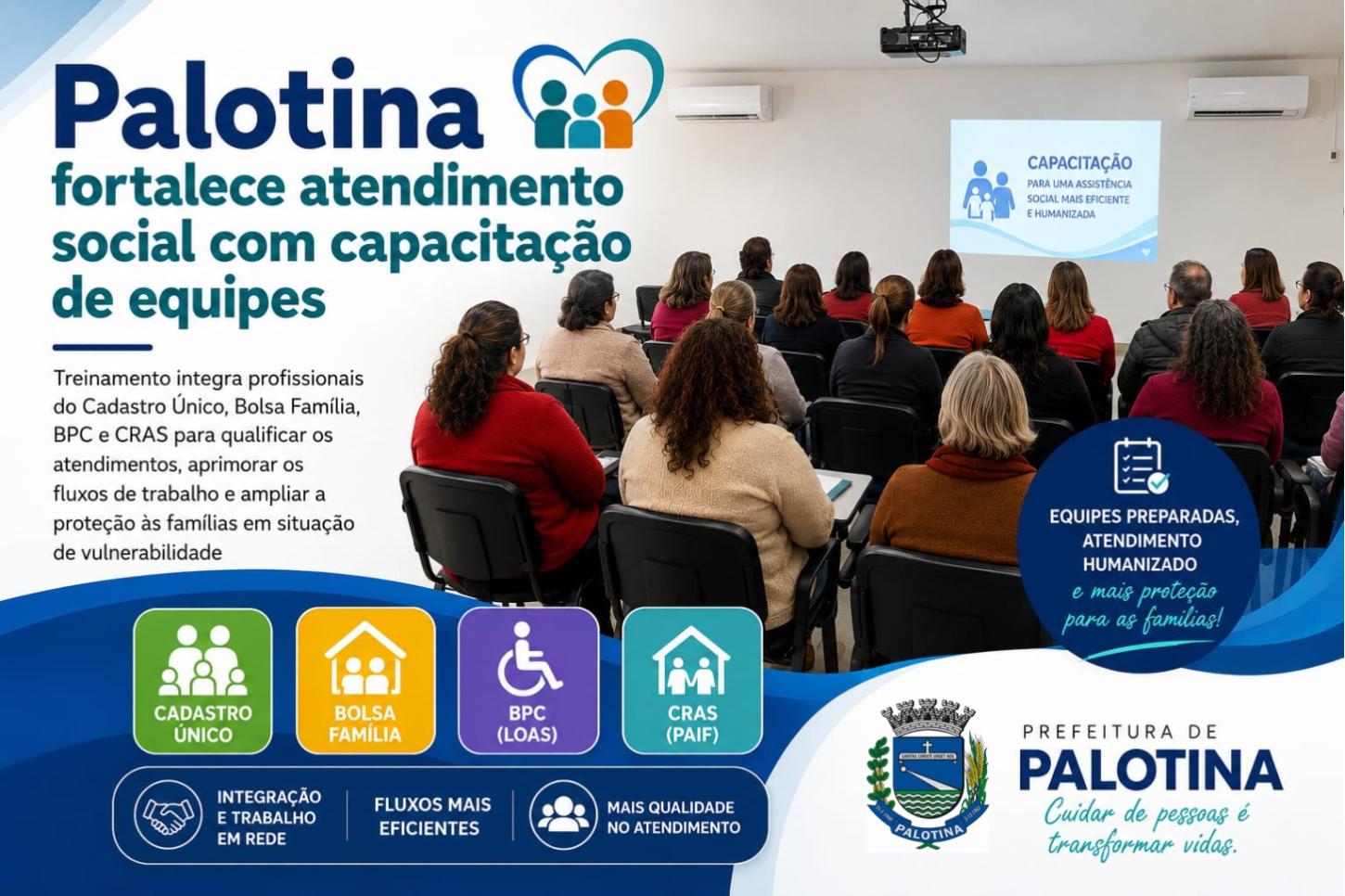 Palotina fortalece atendimento social com capacitação de equipes