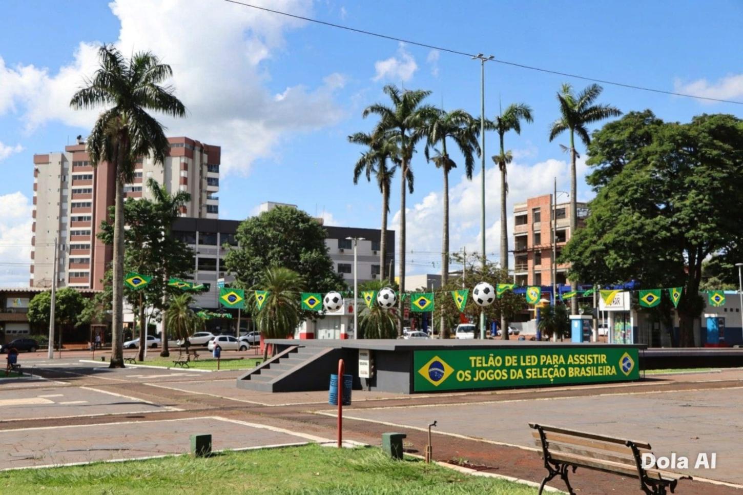Praça Amadeo Piovesan terá estrutura para transmissão dos jogos da Seleção Brasileira