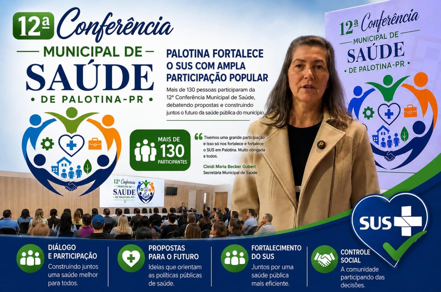 Participação que fortalece o SUS: a 12ª Conferência Municipal de Saúde de Palotina reuniu mais de 130 participantes