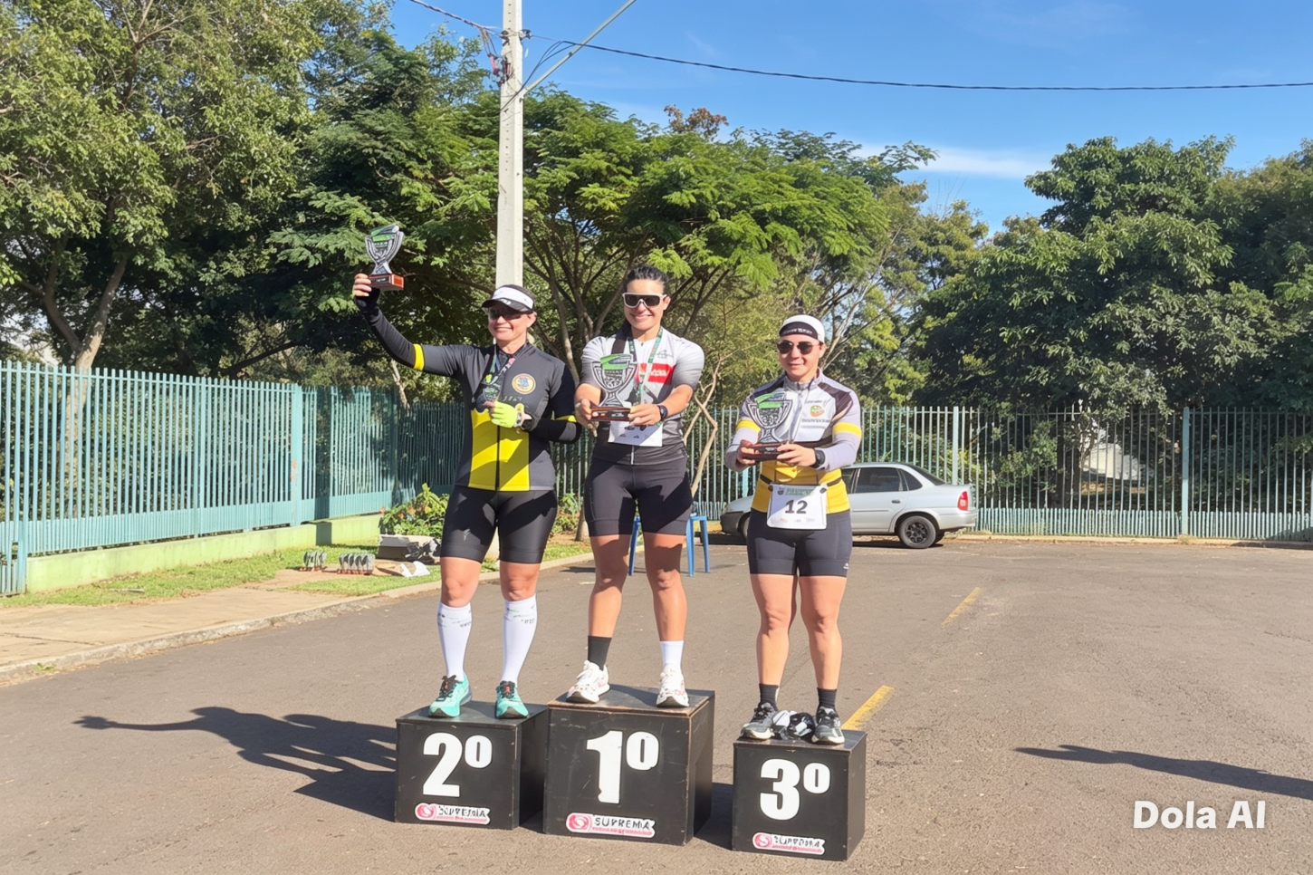 atleta Valéria Lopes brilhou no Duathlon Internacional 3 Fronteiras, em Foz do Iguaçu, e conquistou o lugar mais alto do pódio neste domingo (21)