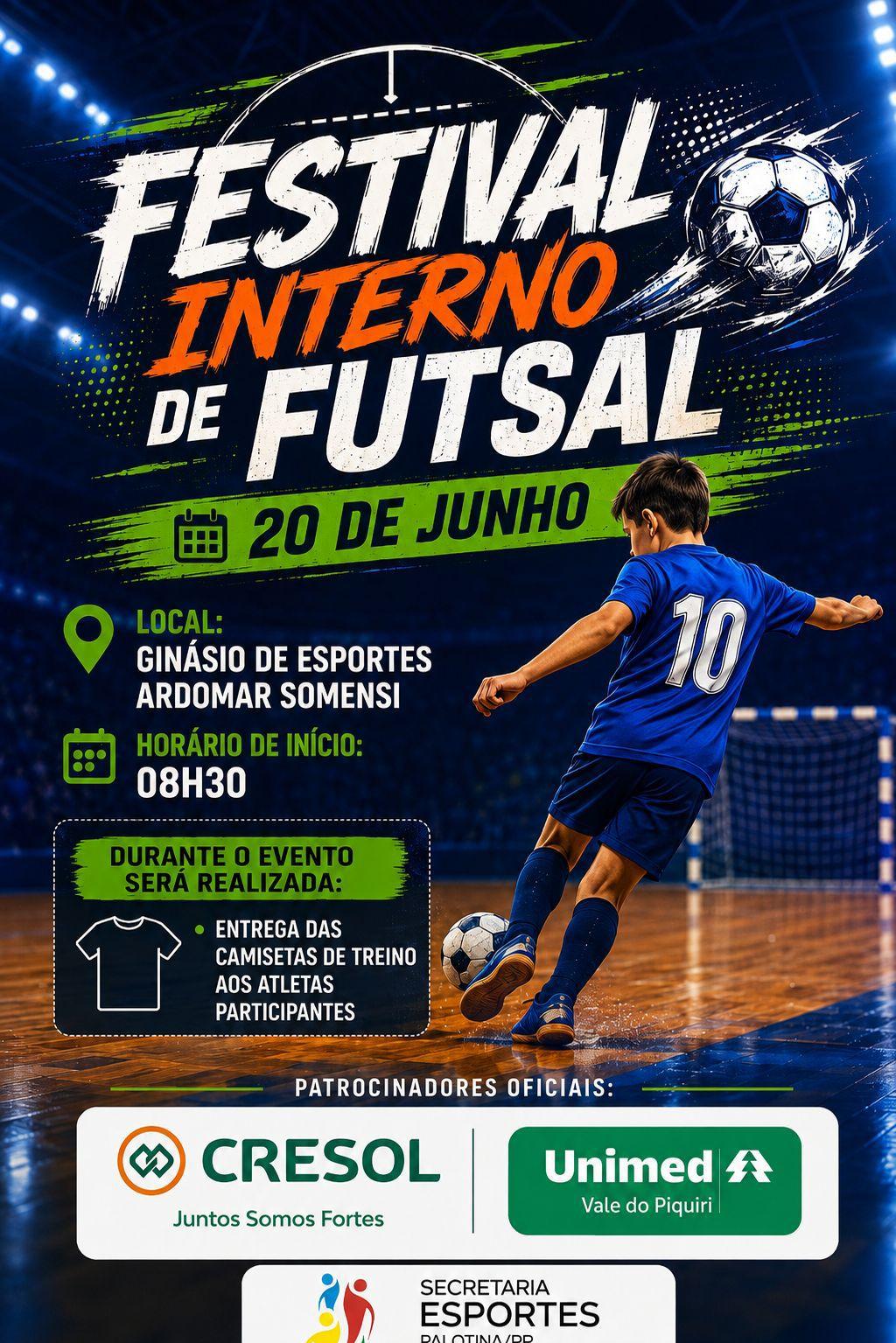 Festival Interno de Futsal será realizado neste sábado a partir das 8h30