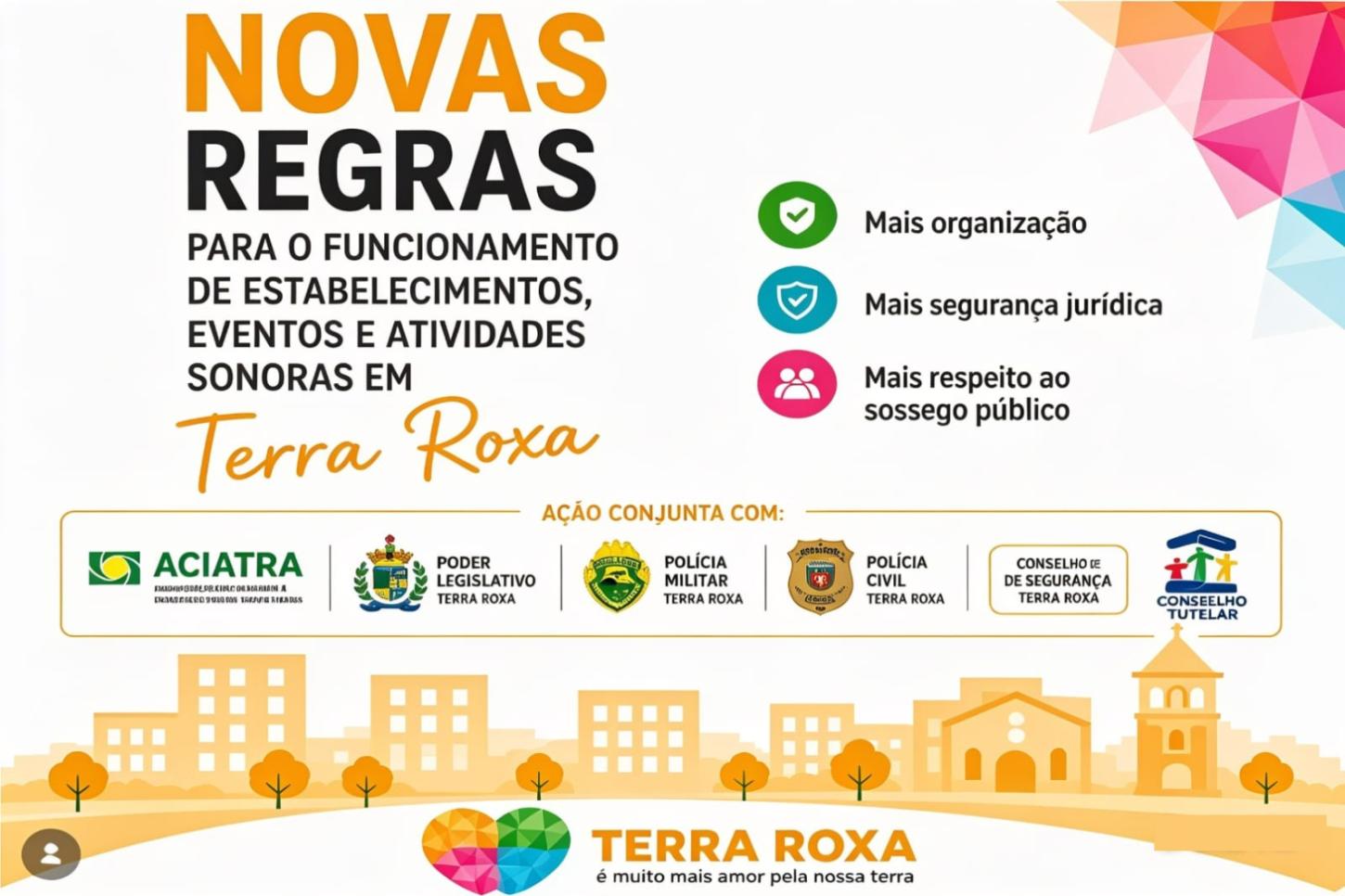 Terra Roxa tem novas regras para comércio e eventos 