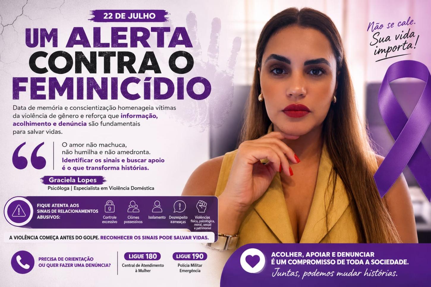 22 de Julho: um alerta contra o feminicídio