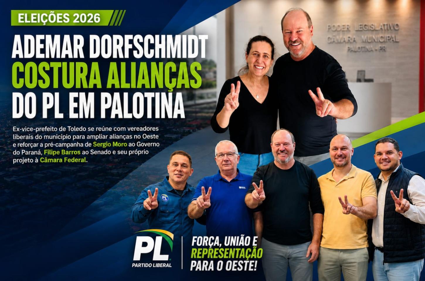 Ademar Dorfschmidt costura alianças do PL em Palotina