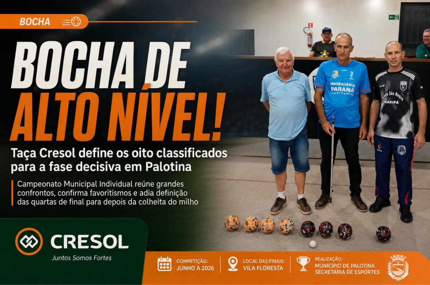 Bocha de alto nível: Taça Cresol define os oito classificados para a fase decisiva em Palotina