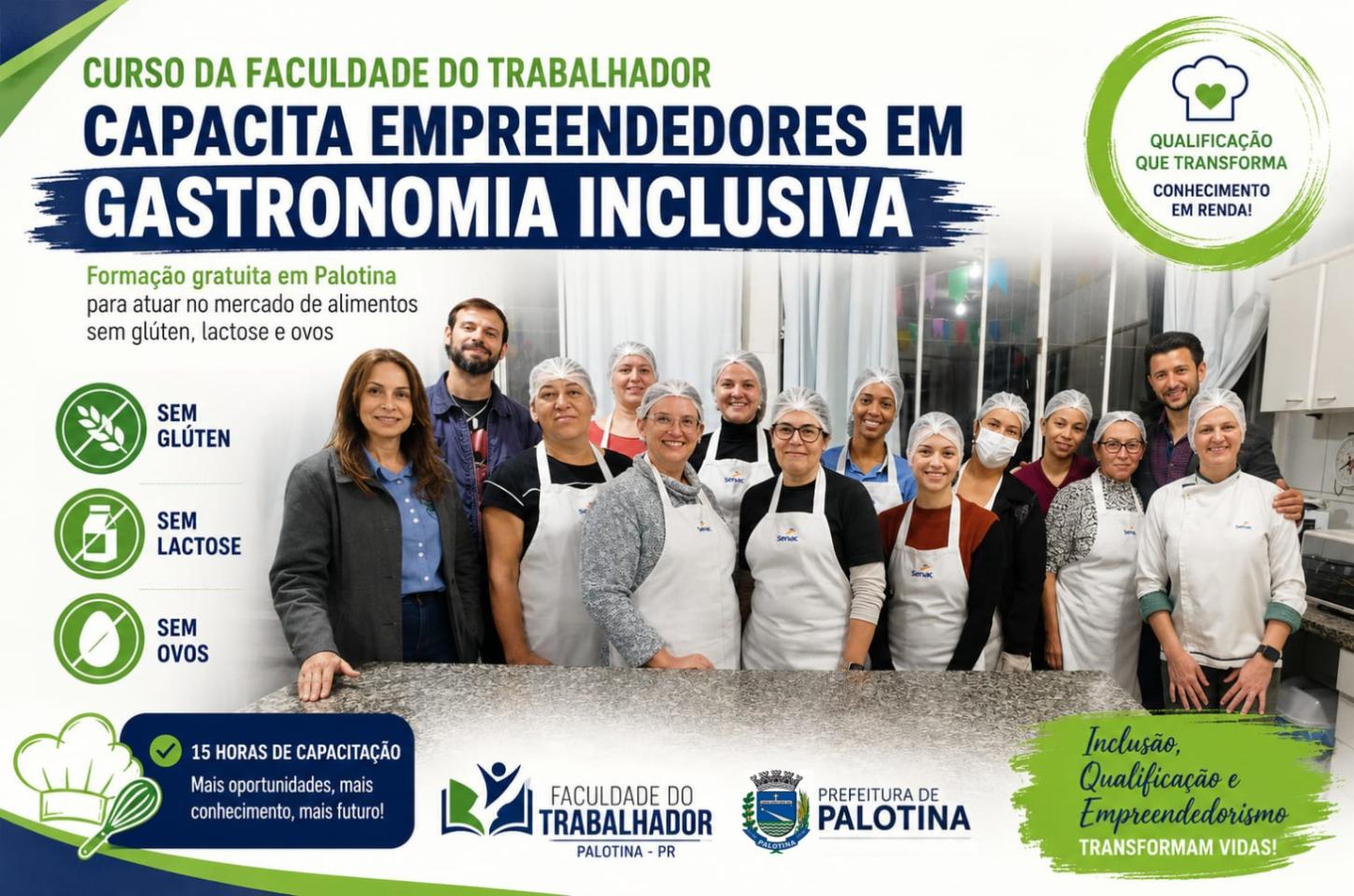 Curso da Faculdade do Trabalhador capacita empreendedores em gastronomia inclusiva