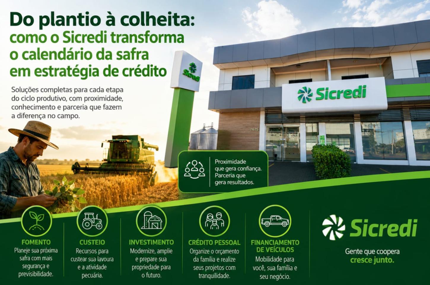 Do plantio à colheita: como o Sicredi transforma o calendário da safra em estratégia de crédito