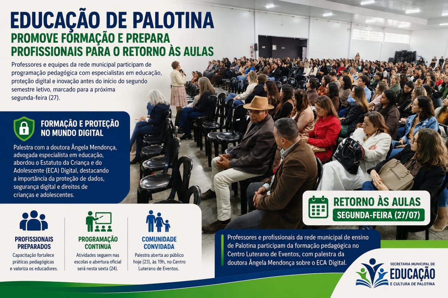 Educação de Palotina promove formação e prepara profissionais para o retorno às aulas