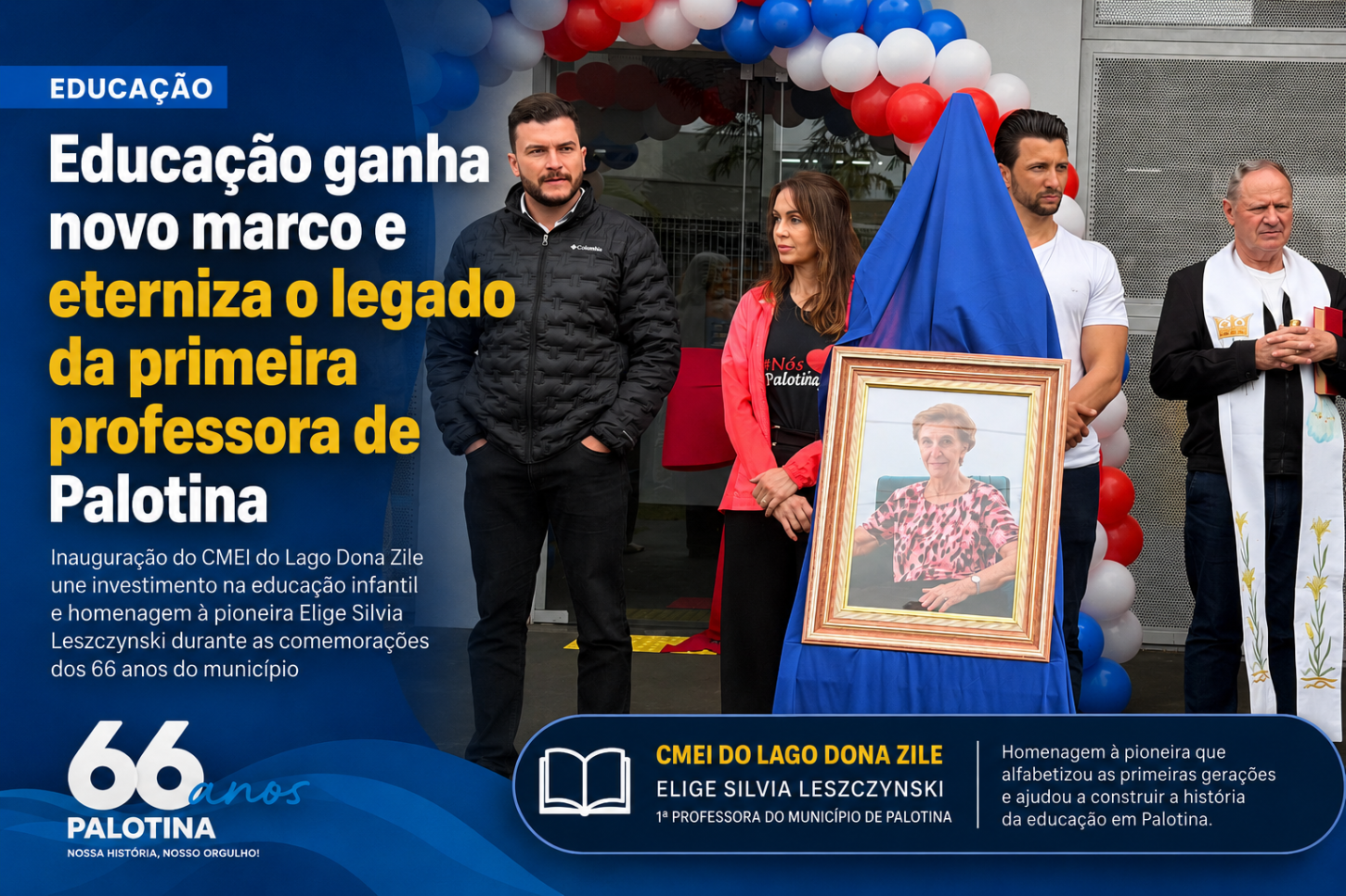 Educação ganha novo marco e eterniza o legado da primeira professora de Palotina