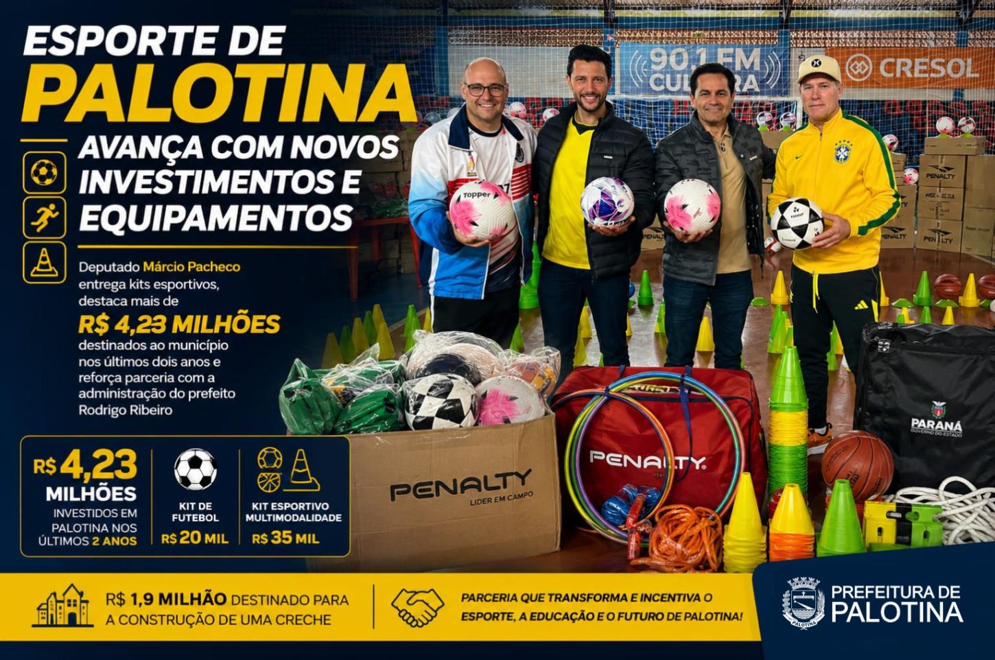 Esporte de Palotina avança com novos investimentos e equipamentos