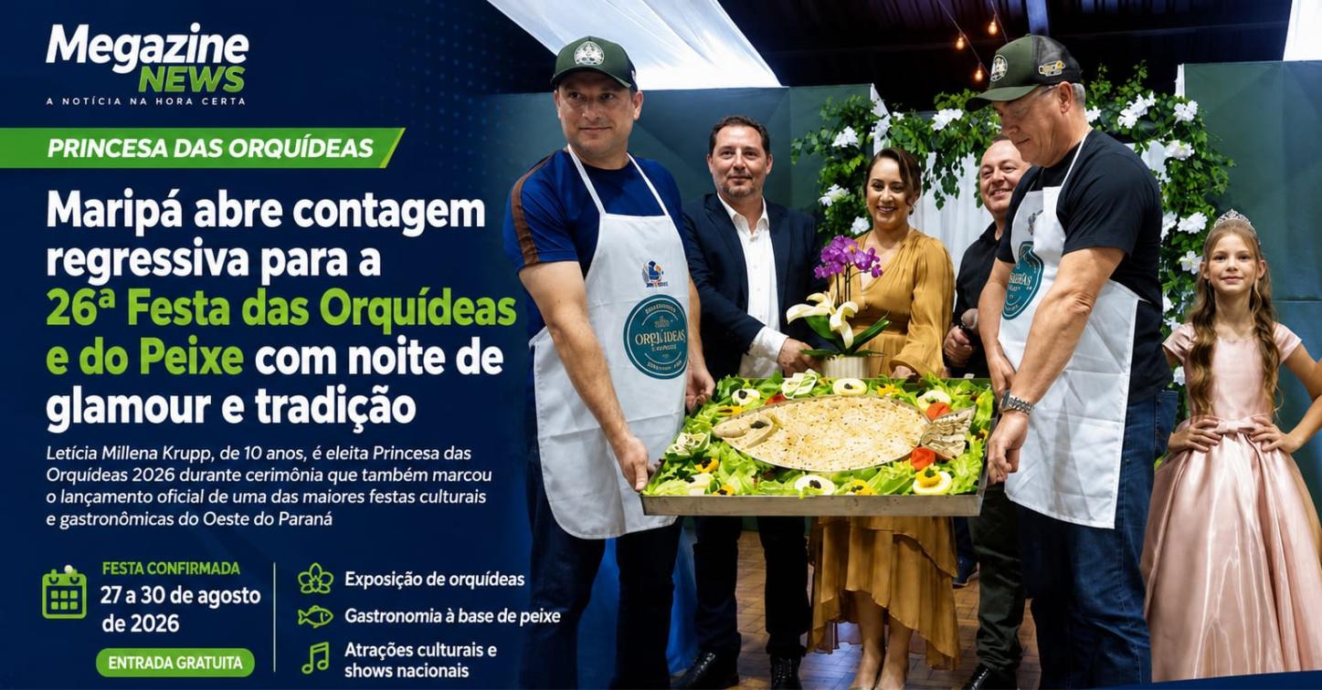 Maripá abre contagem regressiva para a 26ª Festa das Orquídeas e do Peixe com noite de glamour e tradição