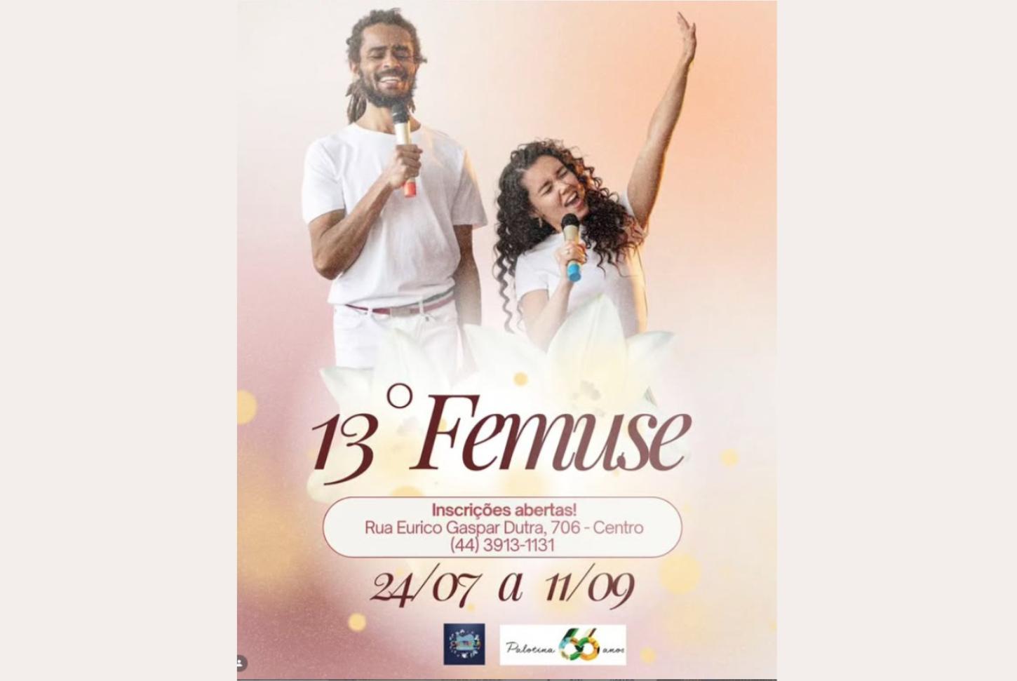  Palotina abre inscrições para o 13º FEMUSE e busca novos talentos da música gospel