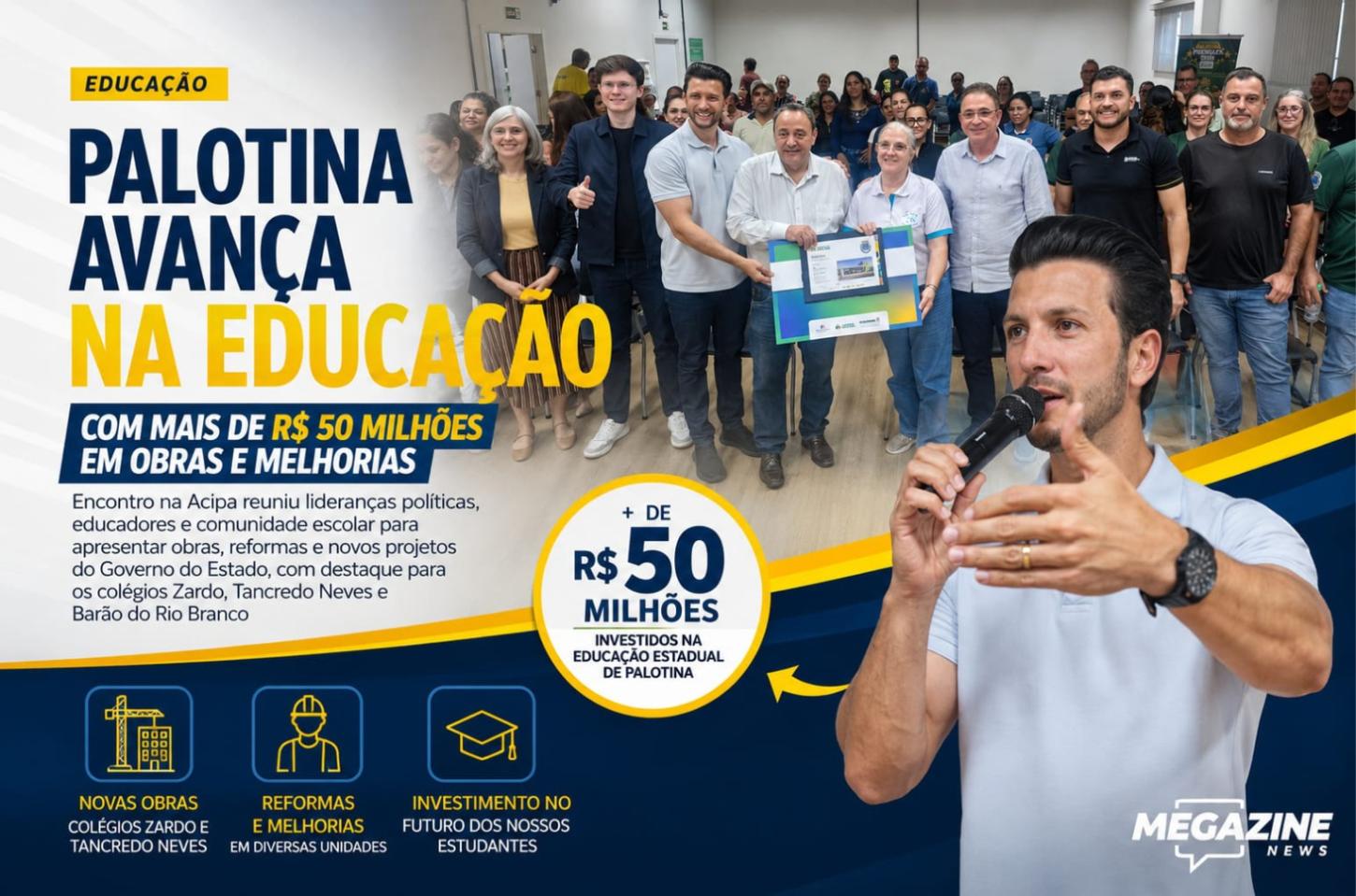 Palotina avança na educação com mais de R$ 50 milhões em obras e melhorias