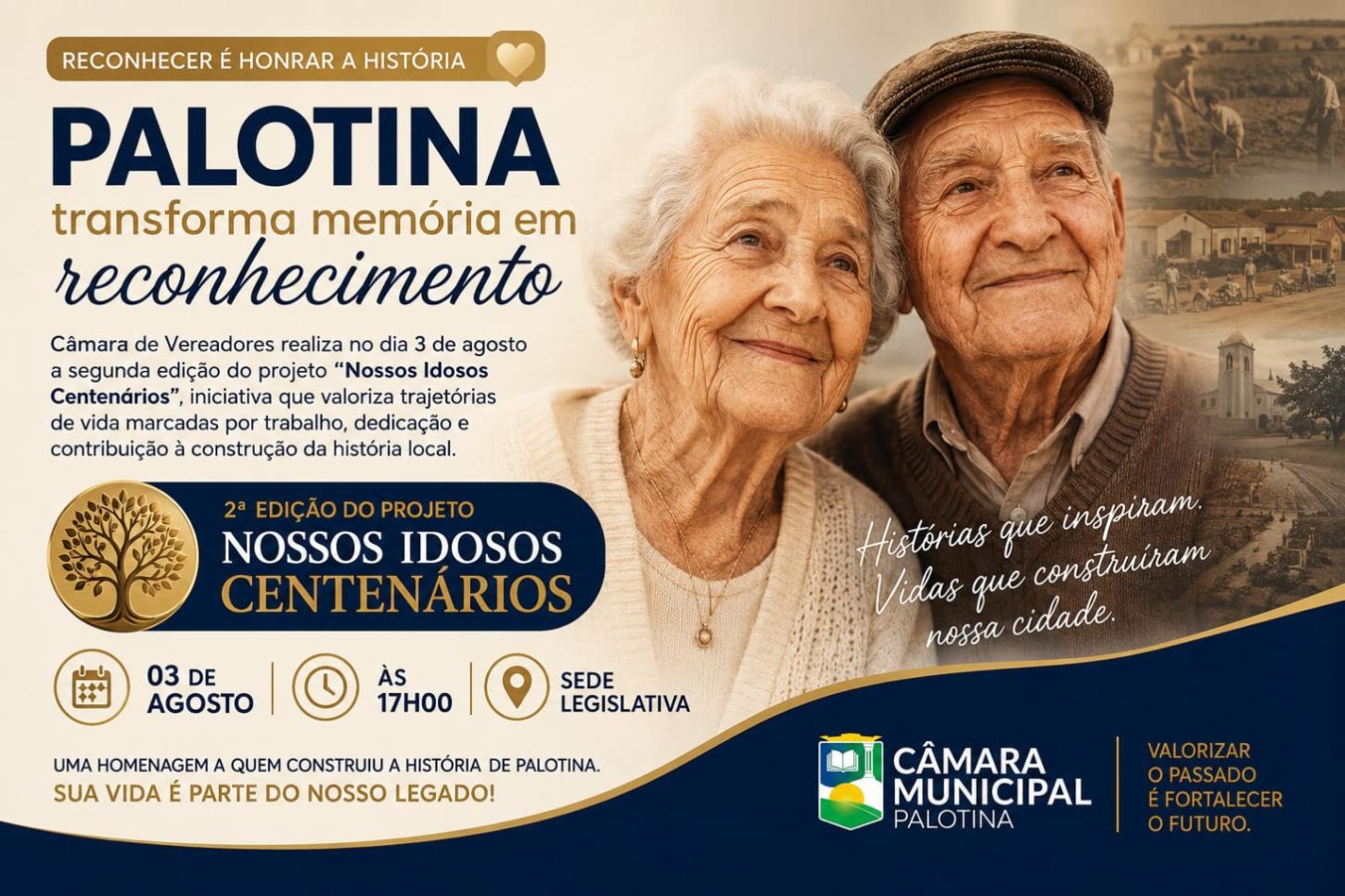 Palotina transforma memória em reconhecimento e prepara homenagem aos centenários do município