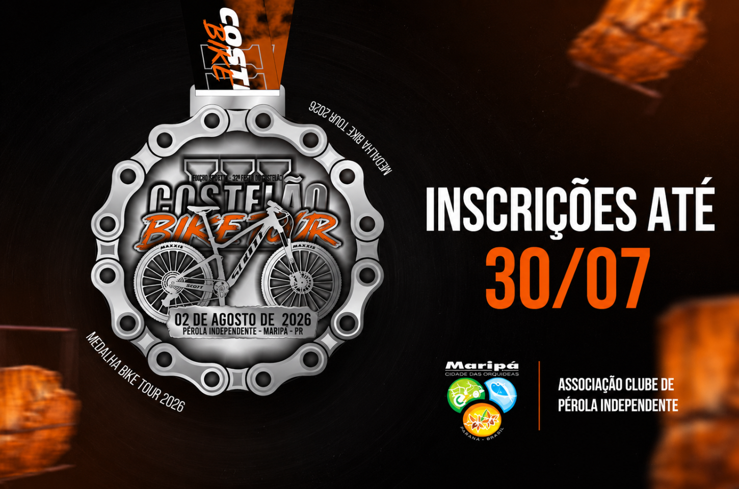 Últimas vagas: inscrições para o 3º Costelão Bike Tour terminam nesta quinta-feira e expectativa é de grande pedal em Maripá