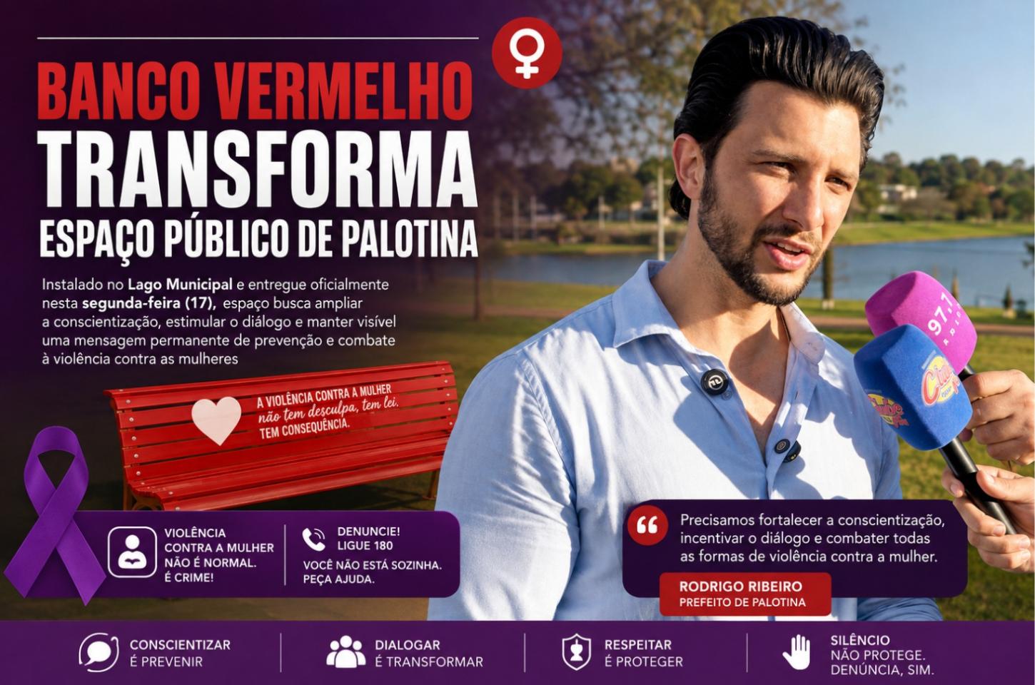 Banco Vermelho transforma espaço público de Palotina