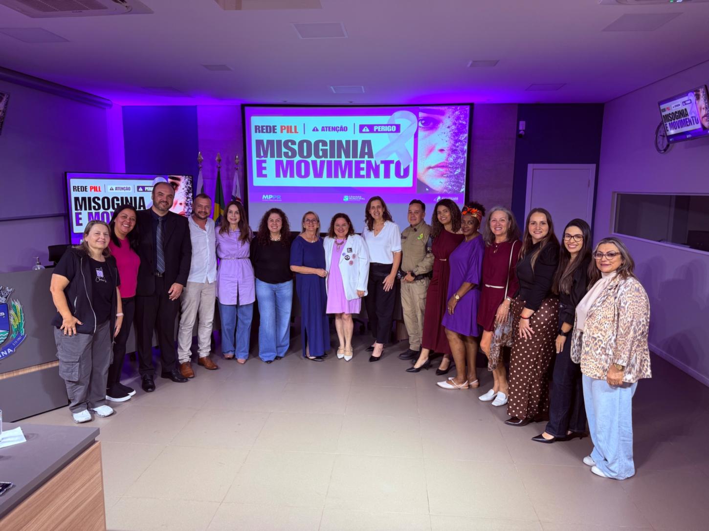Câmara de Palotina promove debate sobre misoginia e movimento Red Pill durante o Agosto Lilás