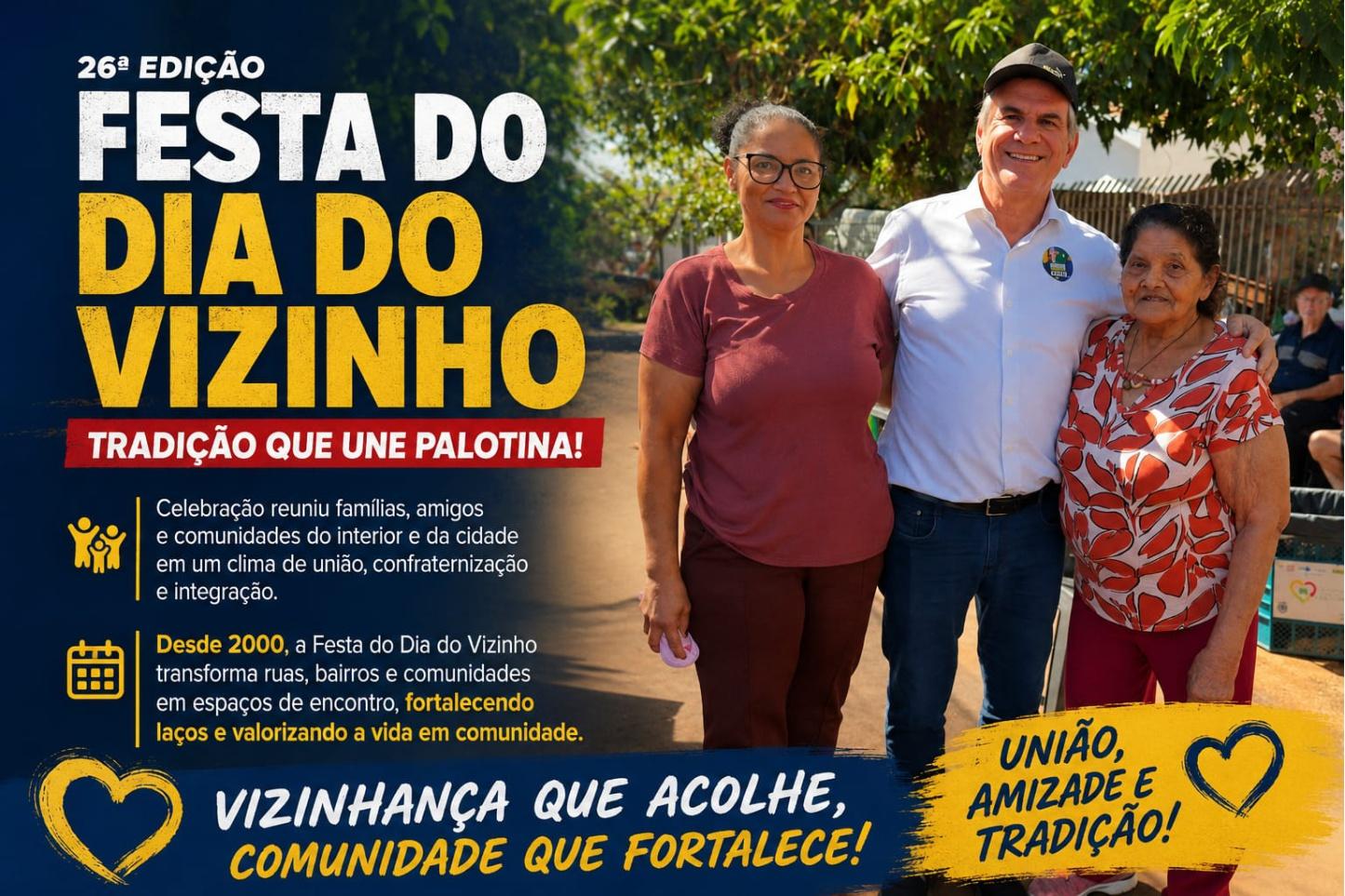 Festa do Dia do Vizinho chega à 26ª edição e reforça tradição de confraternização em Palotina
