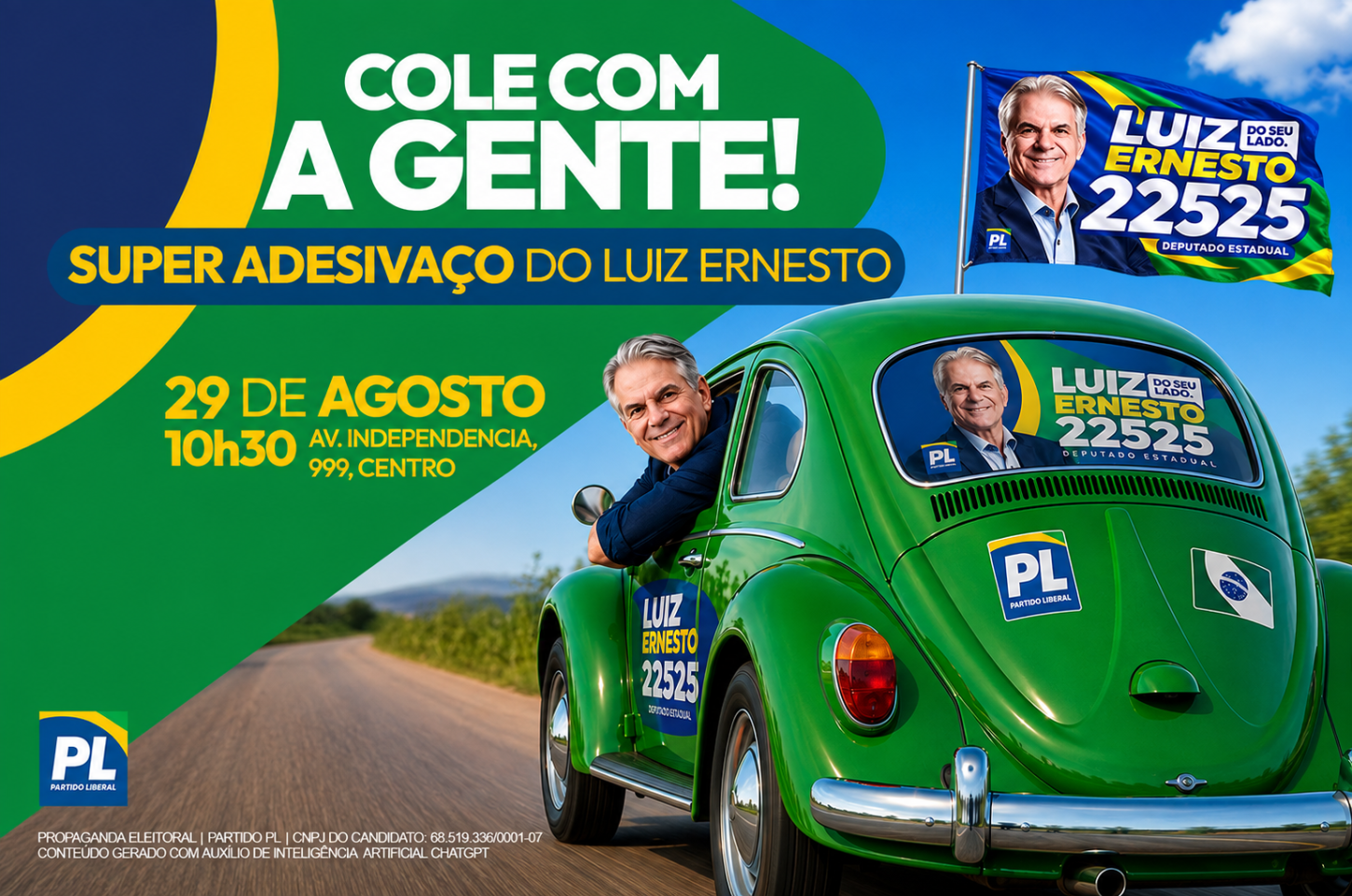Mega adesivaço e abertura da Casa Verde e Amarelo movimentam Palotina neste sábado