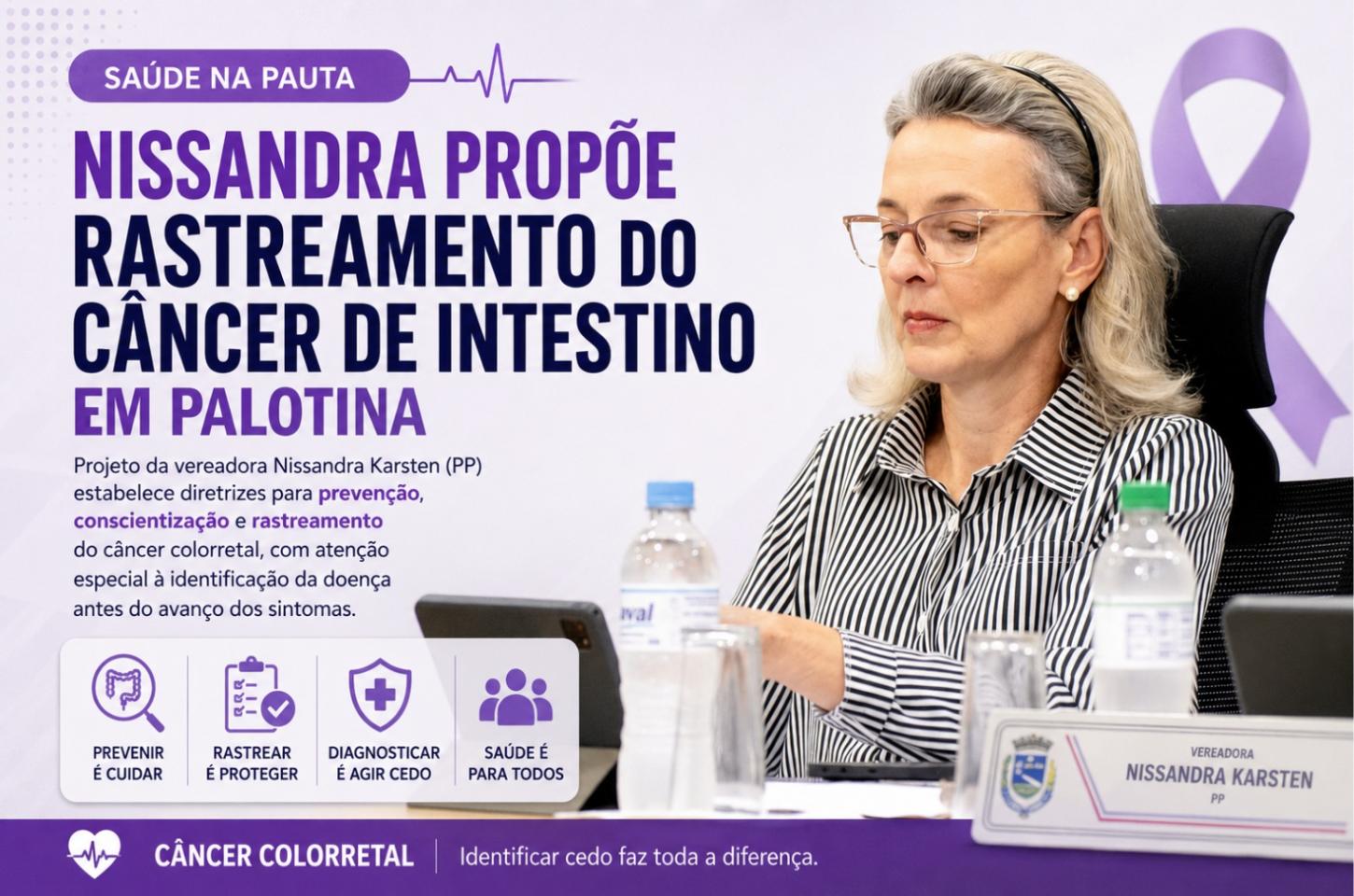 Nissandra propõe rastreamento do câncer de intestino em Palotina
