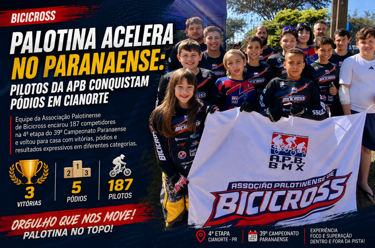 Palotina acelera no Paranaense: pilotos da APB conquistam pódios em Cianorte
