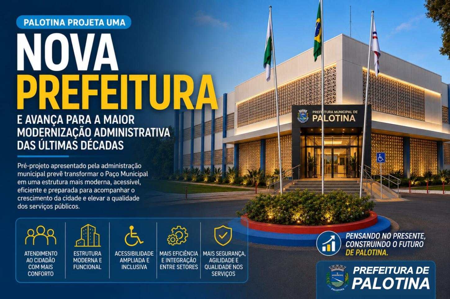 Palotina projeta uma nova Prefeitura e avança para a maior modernização administrativa das últimas décadas