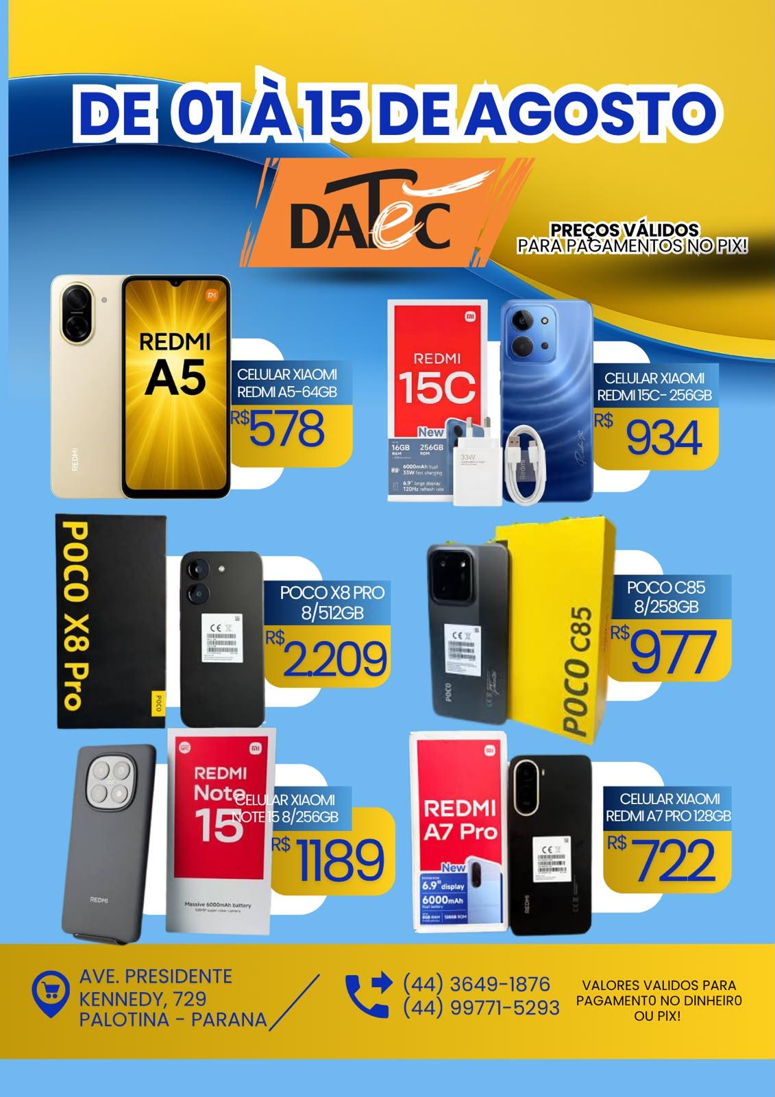De 1º a 15 de agosto, a Datec de Palotina realiza uma grande campanha promocional com Big Ofertas