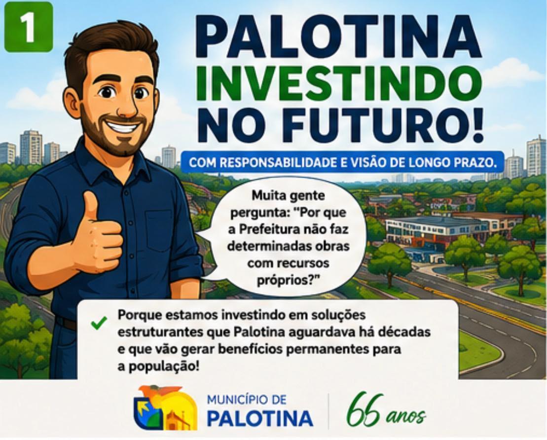 Com uma comunicação leve, criativa e visualmente moderna, a Prefeitura de Palotina lançou uma série de encartes para apresentar os principais investimentos da administração municipal