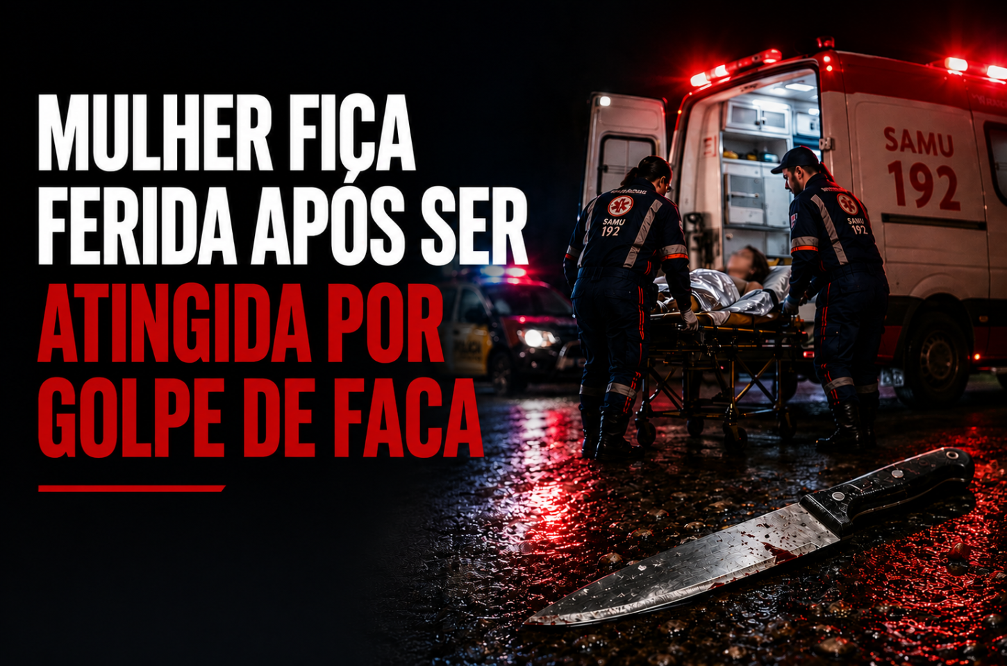 🚨 Ocorrência policial em Palotina: mulher ficou gravemente ferida após ser atingida por golpe de faca durante a madrugada deste domingo (30)