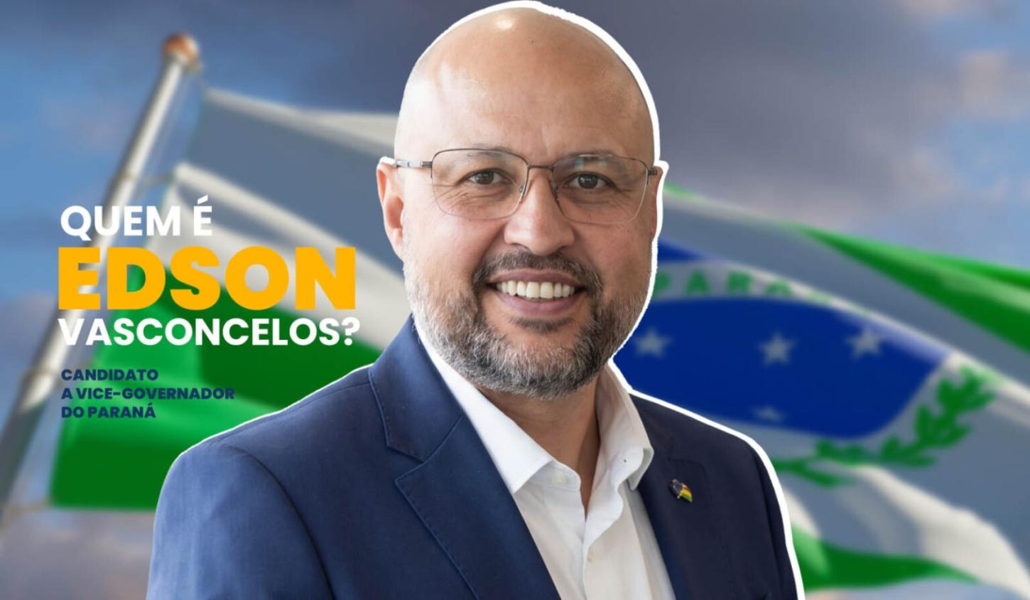 Edson Vasconcelos, engenheiro civil, empresário e ex-presidente do Sistema Fiep, é candidato a vice-governador do Paraná nas eleições de 2026, levando para a política sua trajetória de atuação no setor produtivo, infraestrutura e desenvolvimento regional