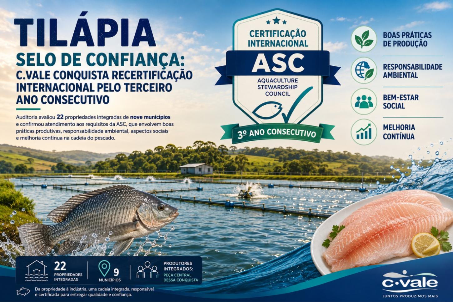 Selo de confiança: C.Vale conquista recertificação internacional pelo terceiro ano consecutivo