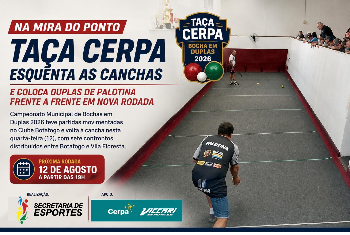 Taça Cerpa esquenta as canchas e coloca duplas de Palotina frente a frente em nova rodada