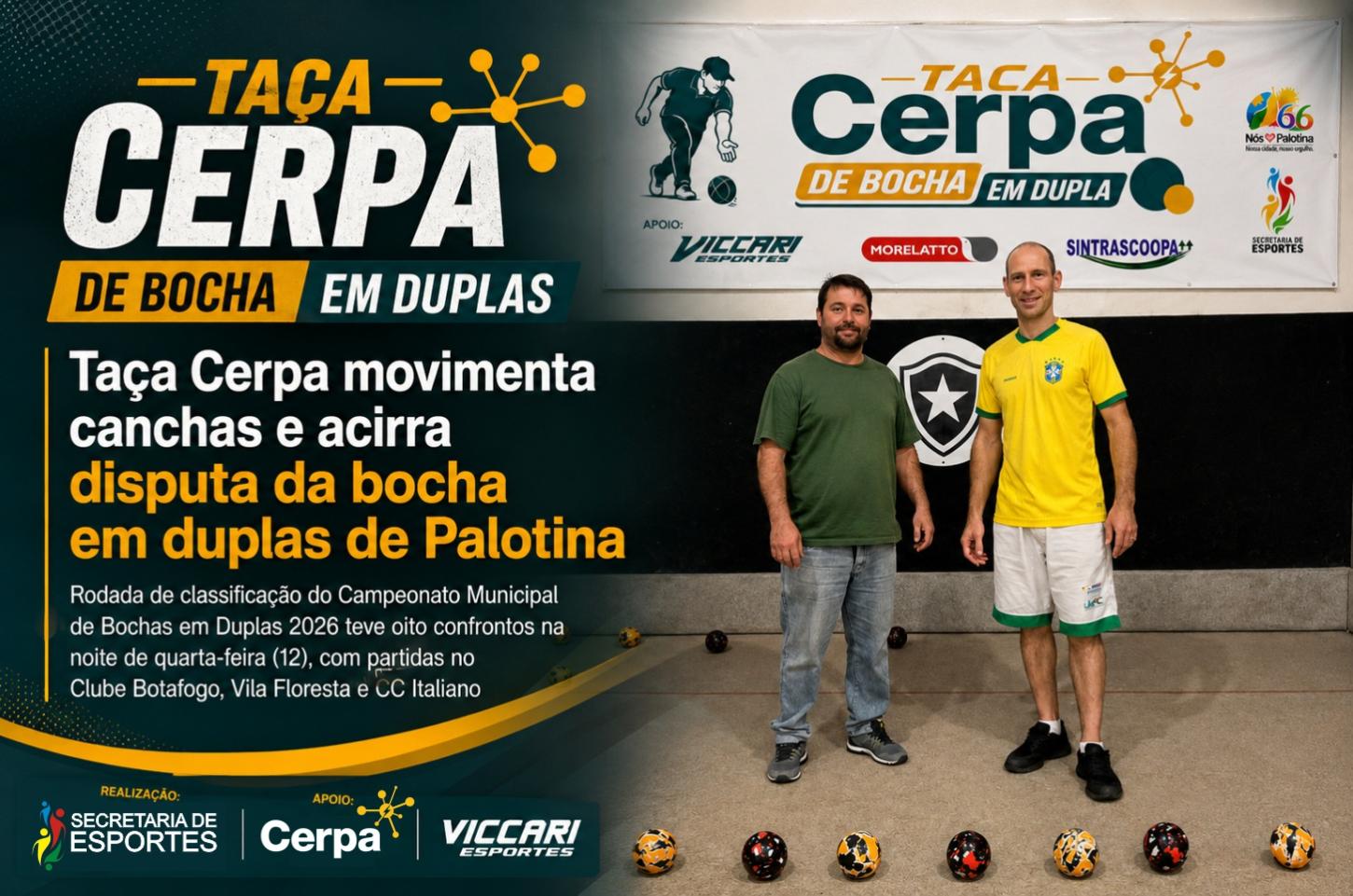Taça Cerpa movimenta canchas e acirra disputa da bocha em duplas de Palotina