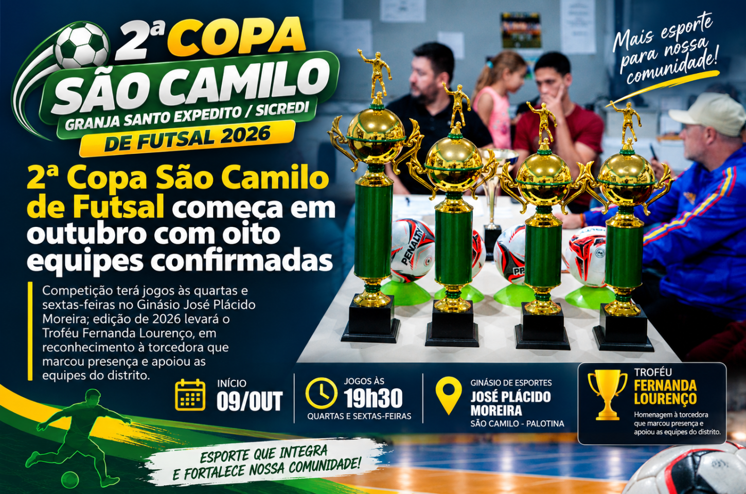 2ª Copa São Camilo de Futsal começa em outubro com oito equipes confirmadas
