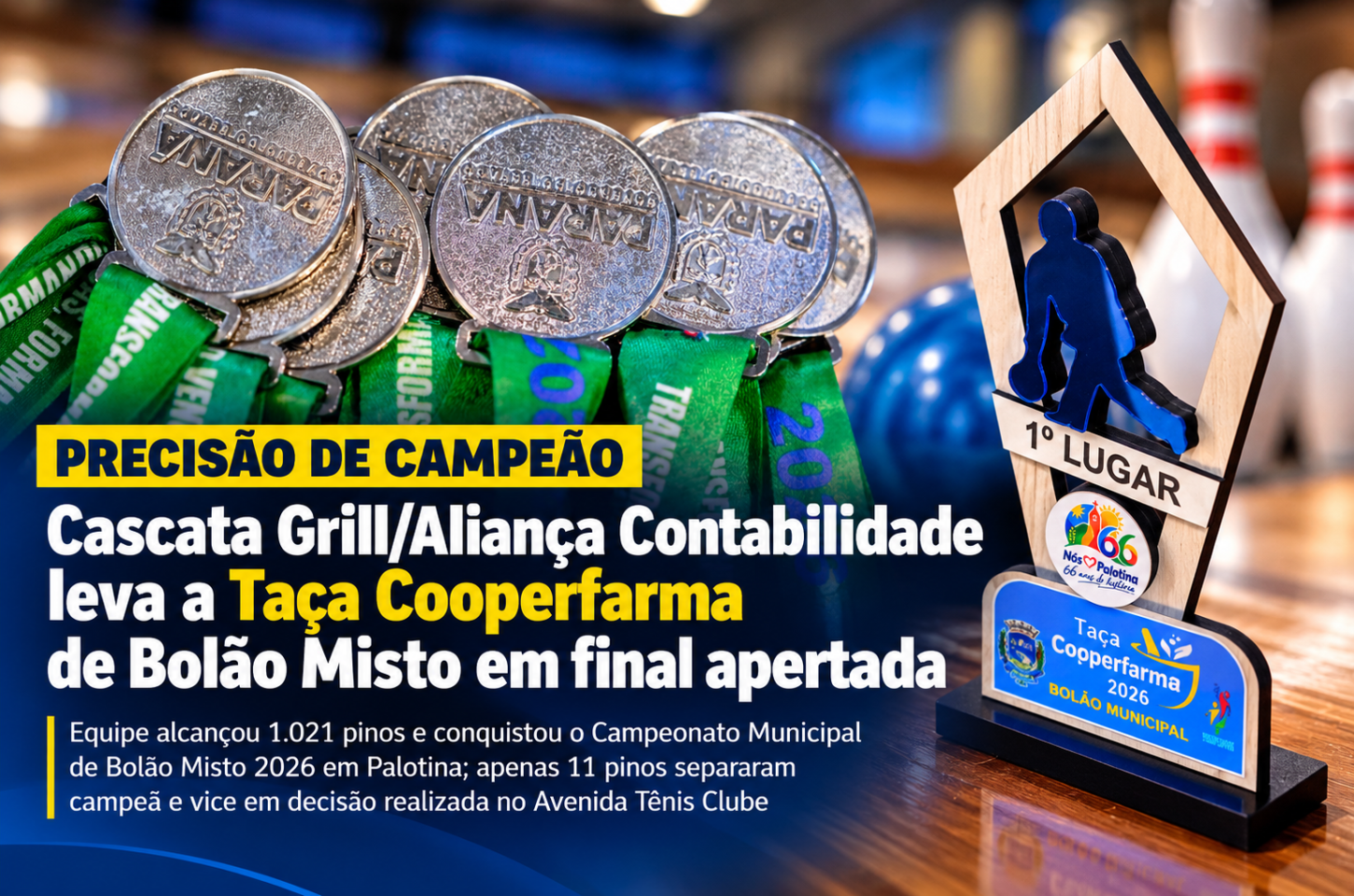 Cascata Grill/Aliança Contabilidade leva a Taça Cooperfarma de Bolão Misto em final apertada