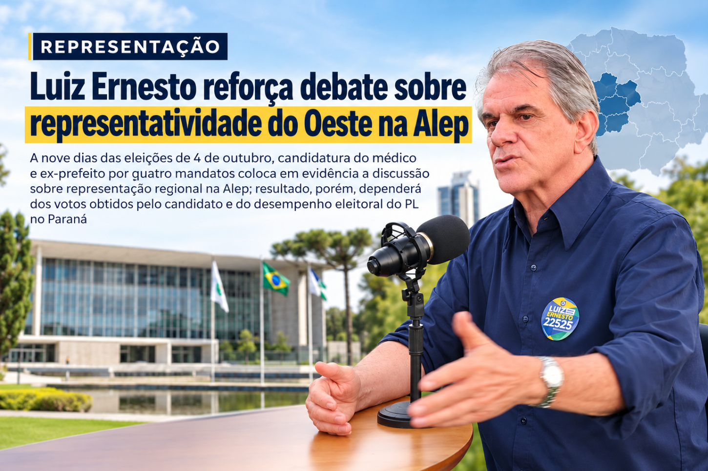 Luiz Ernesto reforça debate sobre representatividade do Oeste na Alep