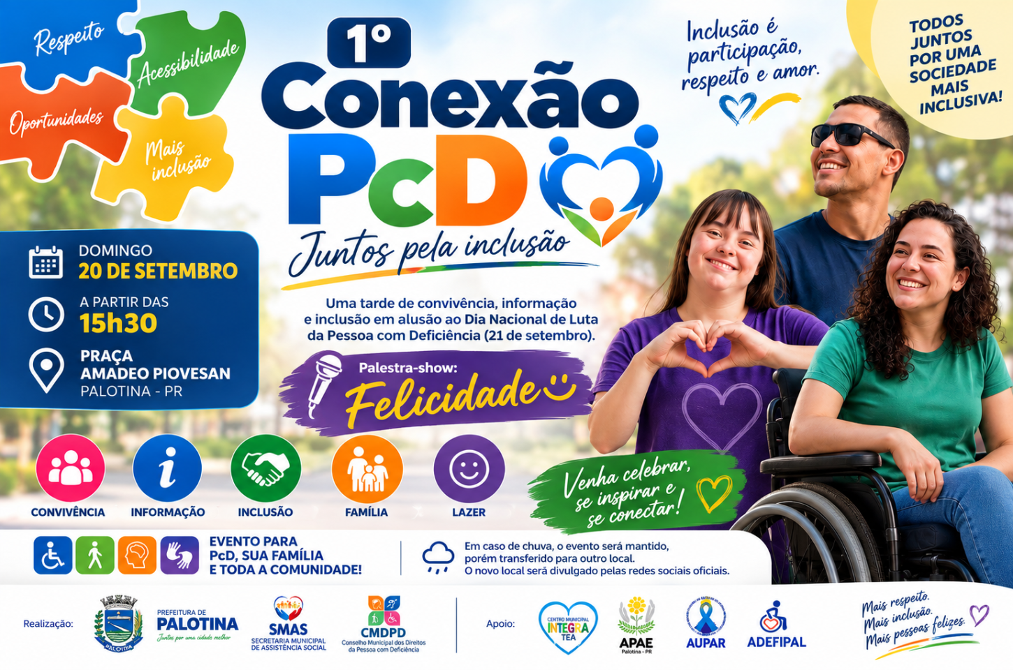 Palotina realiza primeiro Conexão PcD com tarde de convivência, informação e inclusão