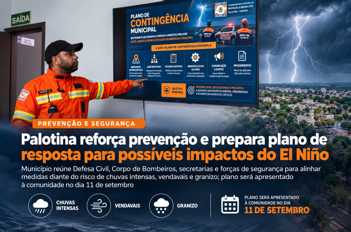 Palotina reforça prevenção e prepara plano de resposta para possíveis impactos do El Niño
