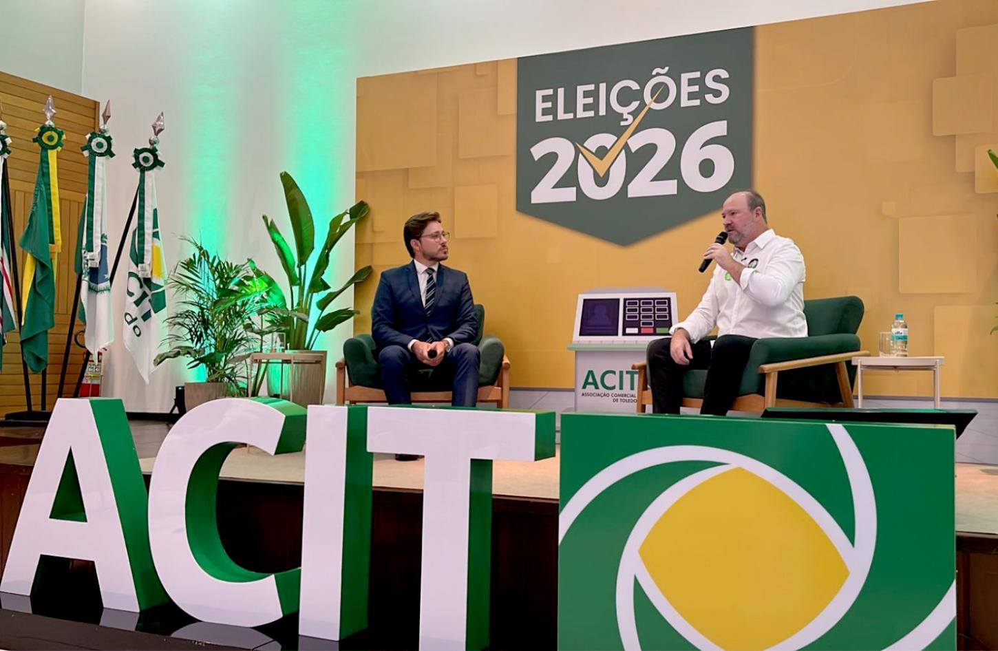 Candidato a deputado federal pelo PL, Ademar Dorfschmidt participa de sabatina promovida pela ACIT nesta quinta-feira (3), em Toledo, durante encontro voltado à apresentação e discussão de demandas consideradas estratégicas para o município e a região