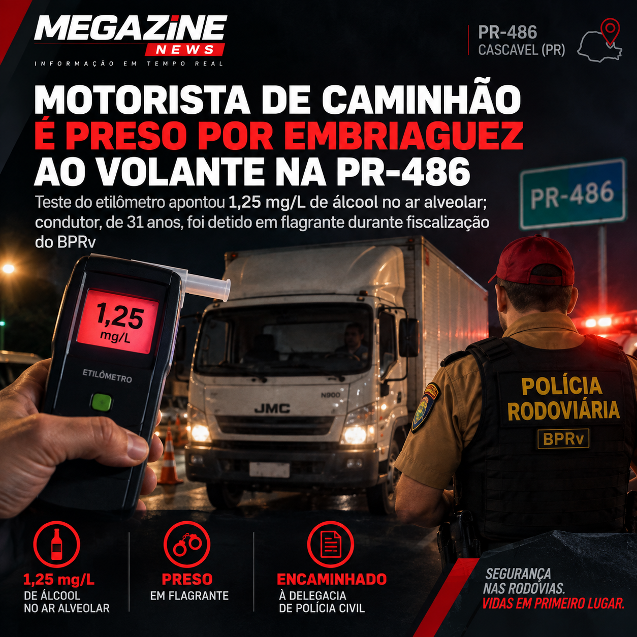 O caso ficou sob responsabilidade da Polícia Civil para a adoção dos procedimentos legais cabíveis