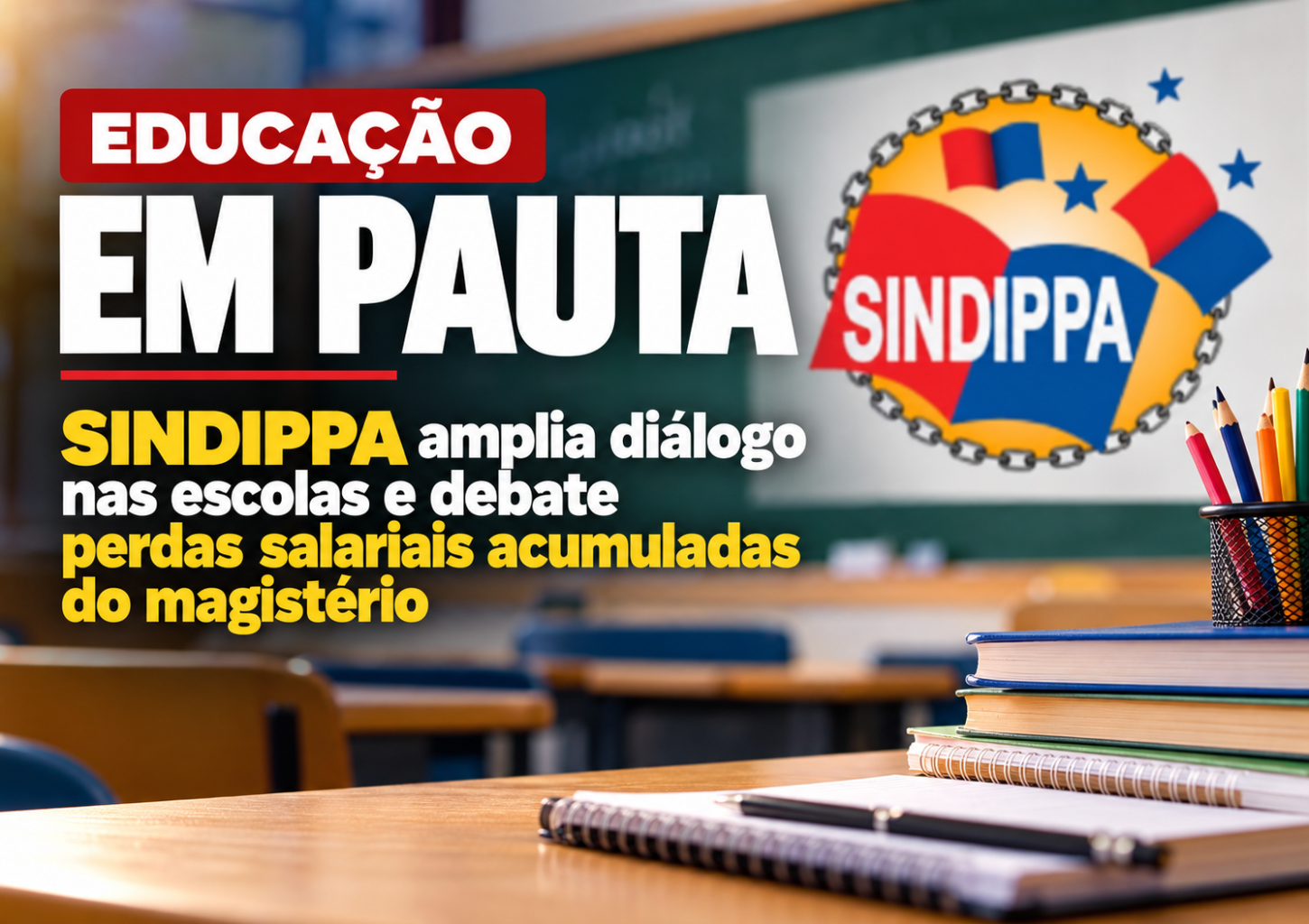 SINDIPPA amplia diálogo nas escolas e debate  erdas salariais acumuladas do magistério