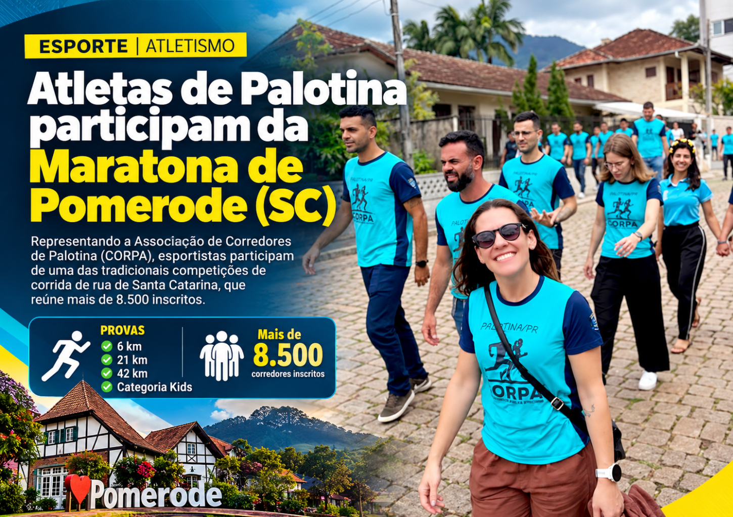Atletas de Palotina participam da Maratona de Pomerode (SC)