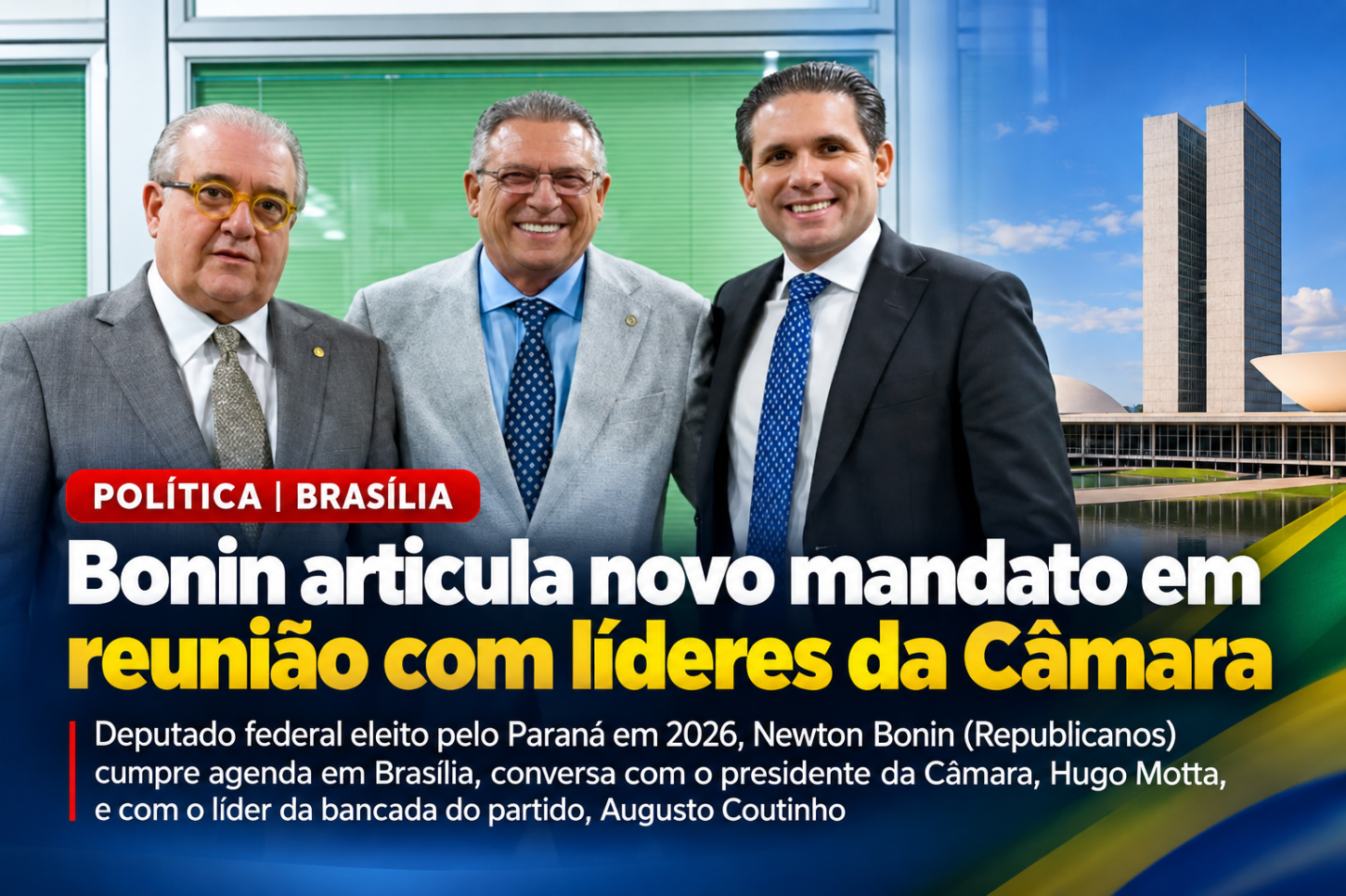 Bonin articula novo mandato em reunião com líderes da Câmara