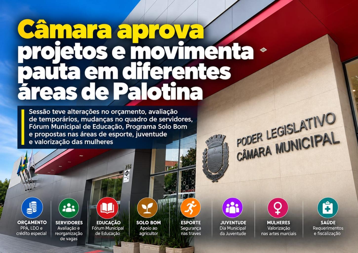 Câmara aprova projetos e movimenta pauta em diferentes áreas de Palotina