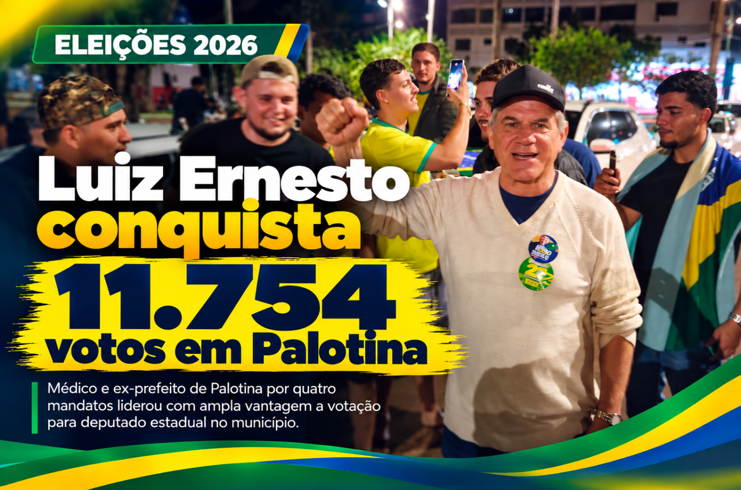 Luiz Ernesto conquista 11.754 mil votos em Palotina