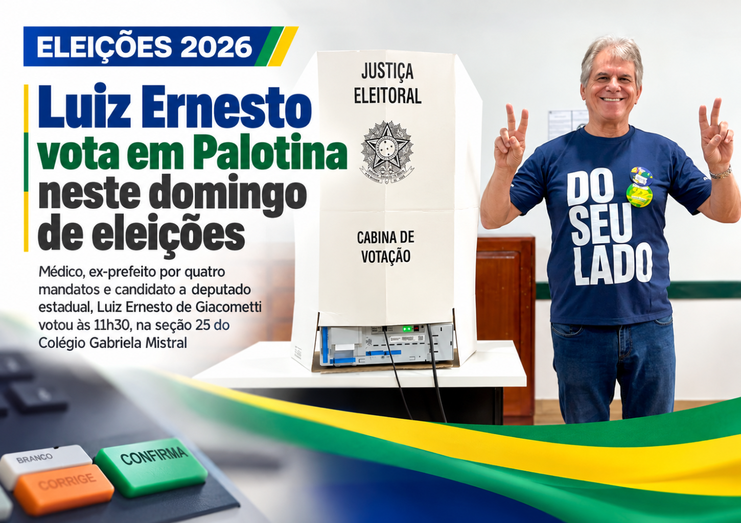 Luiz Ernesto vota em Palotina neste domingo de eleições