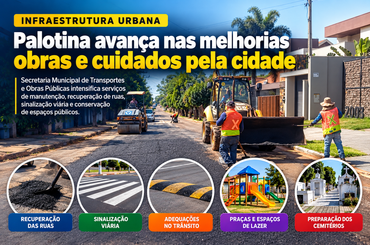 Palotina avança nas melhorias, obras e cuidados pela cidade